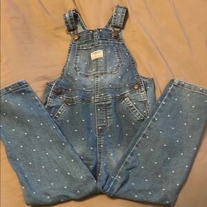 OshKosh B'gosh Blue and White Polka Dot Overalls